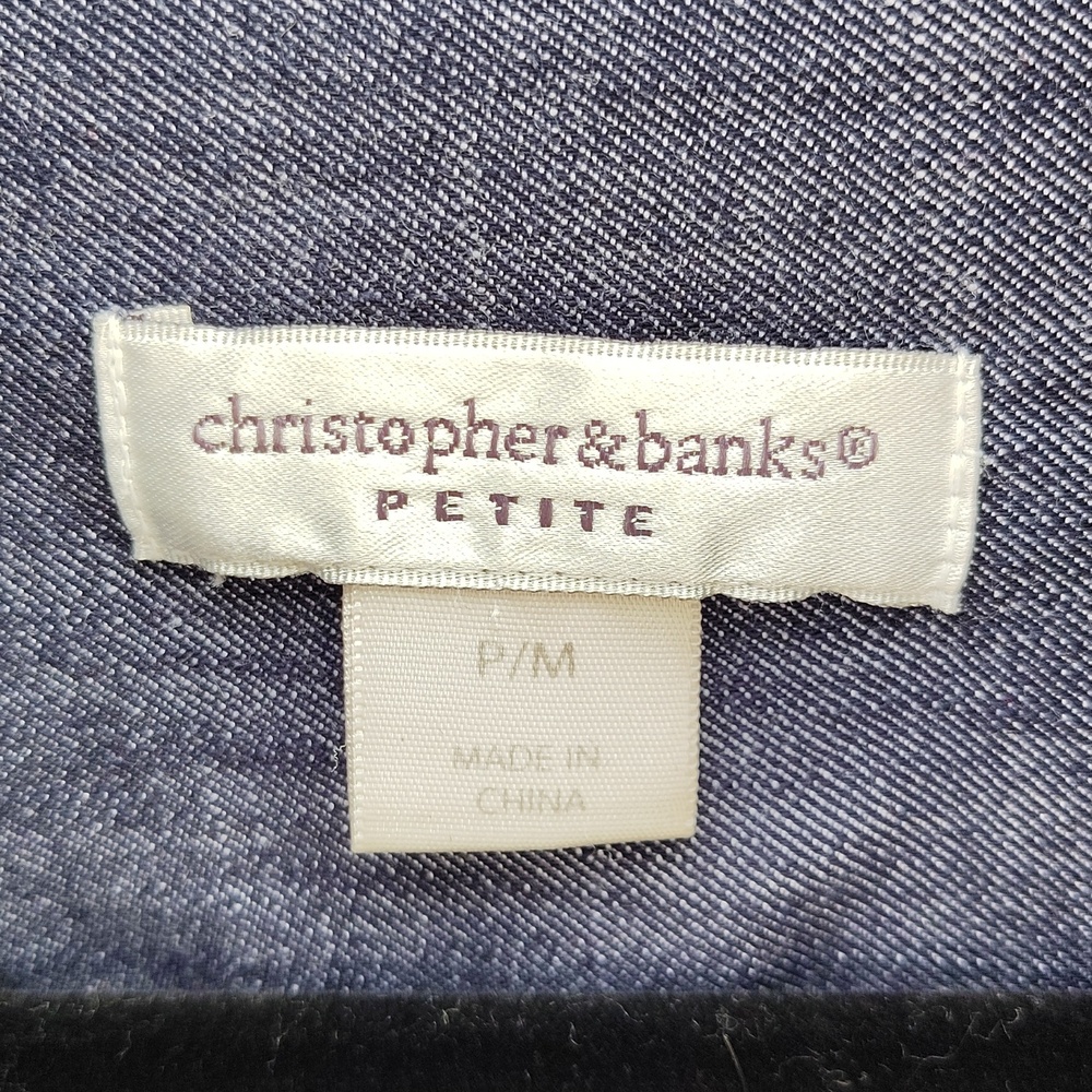 Denim Button-Up Ruffle Collar Shacket - Picture 2 of 8
